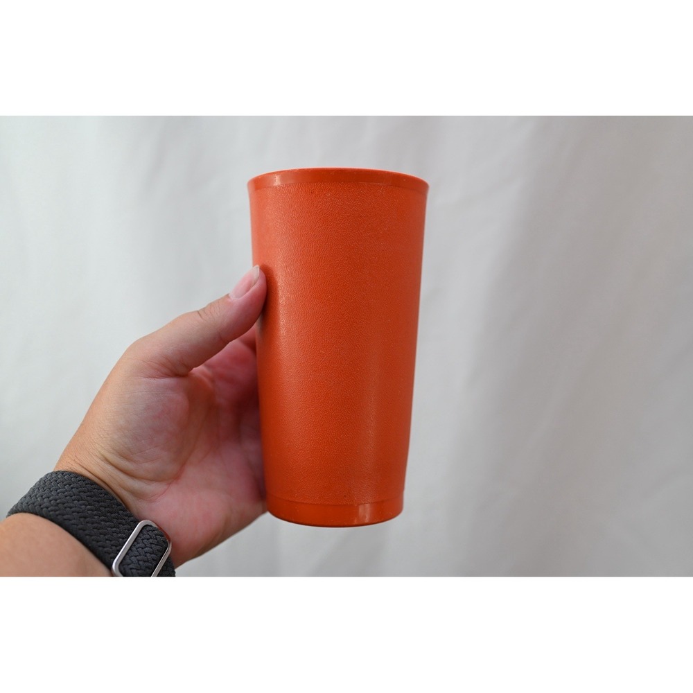 Vintage Tupperware 873 Orange Cup Plastic Tumbler Retro Kitchenware